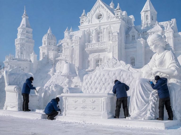 南山区大型雪雕景观制作
